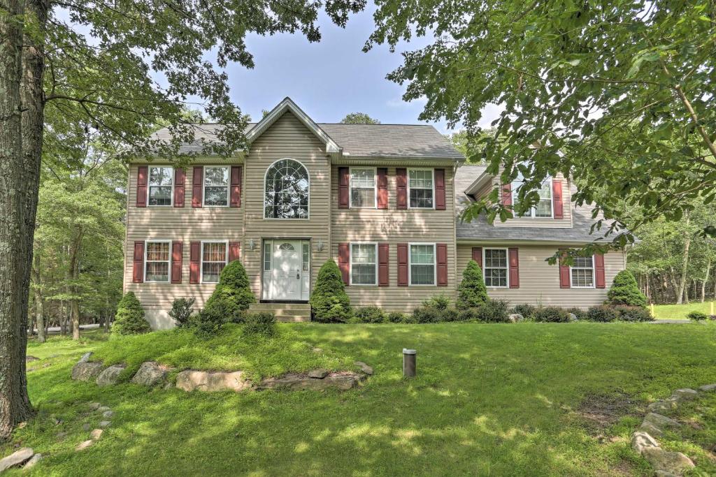 Poconos Home with Game Room Fireplace Deck and Hot Tub! - main image