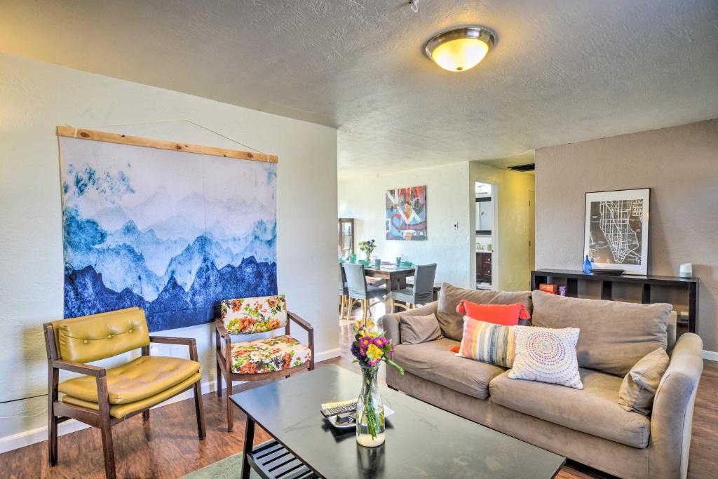 Vibrant ABQ Adobe Den with Patio - Walk to Park! - main image