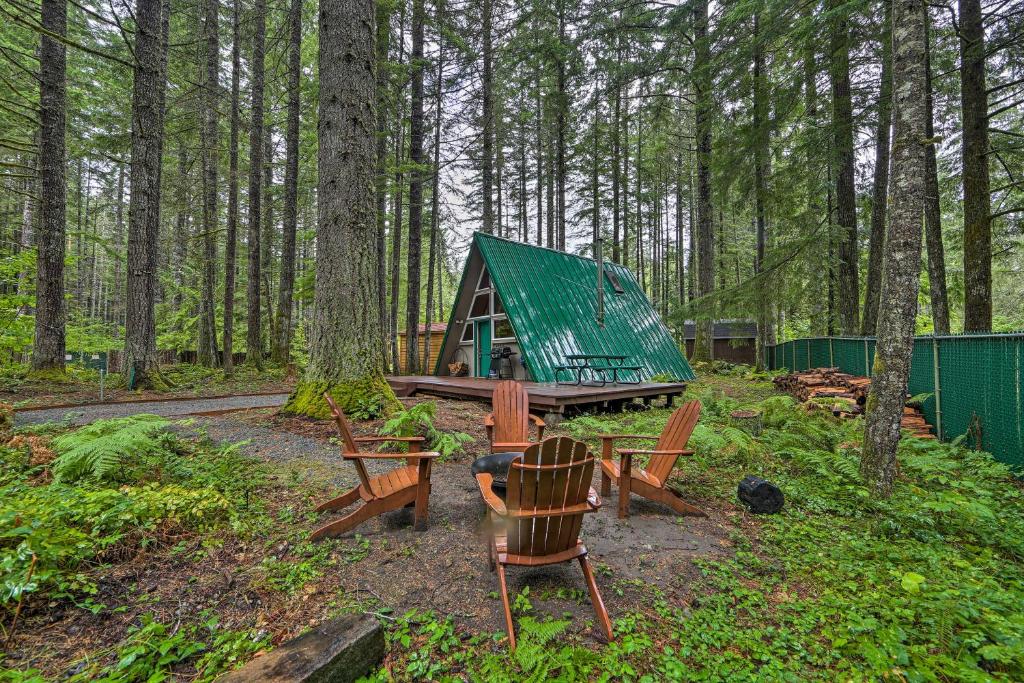 Quiet A-Frame Cabin Walk to Nisqually River - main image