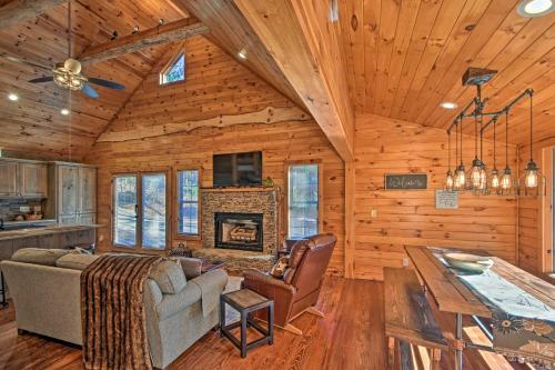 Blue Ridge Mtns Creekside Cabin with Hot Tub and Pier! - main image