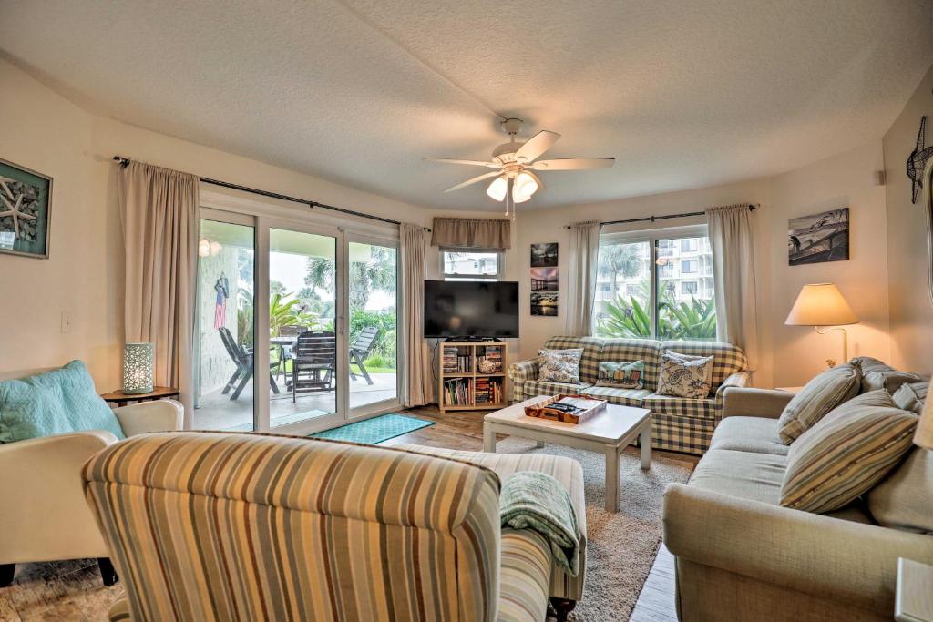 St Augustine Beach Condo with Patio and Pool Access! - main image