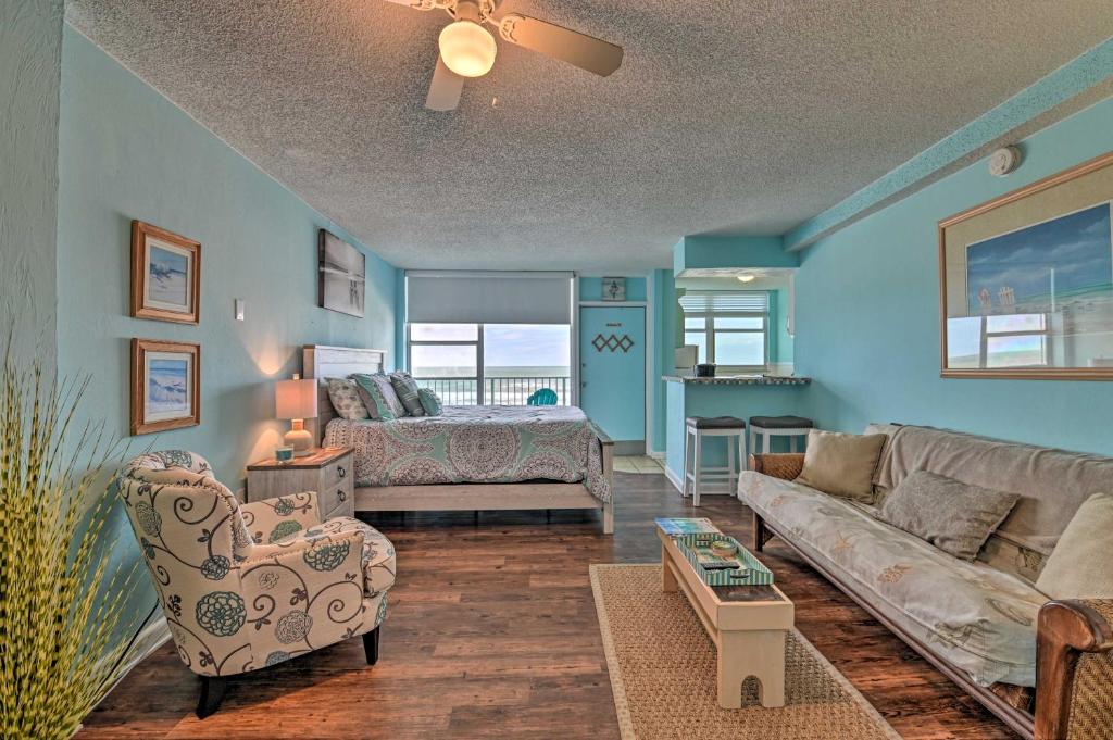 Updated Daytona Beach Oceanfront Studio with Pool! - main image