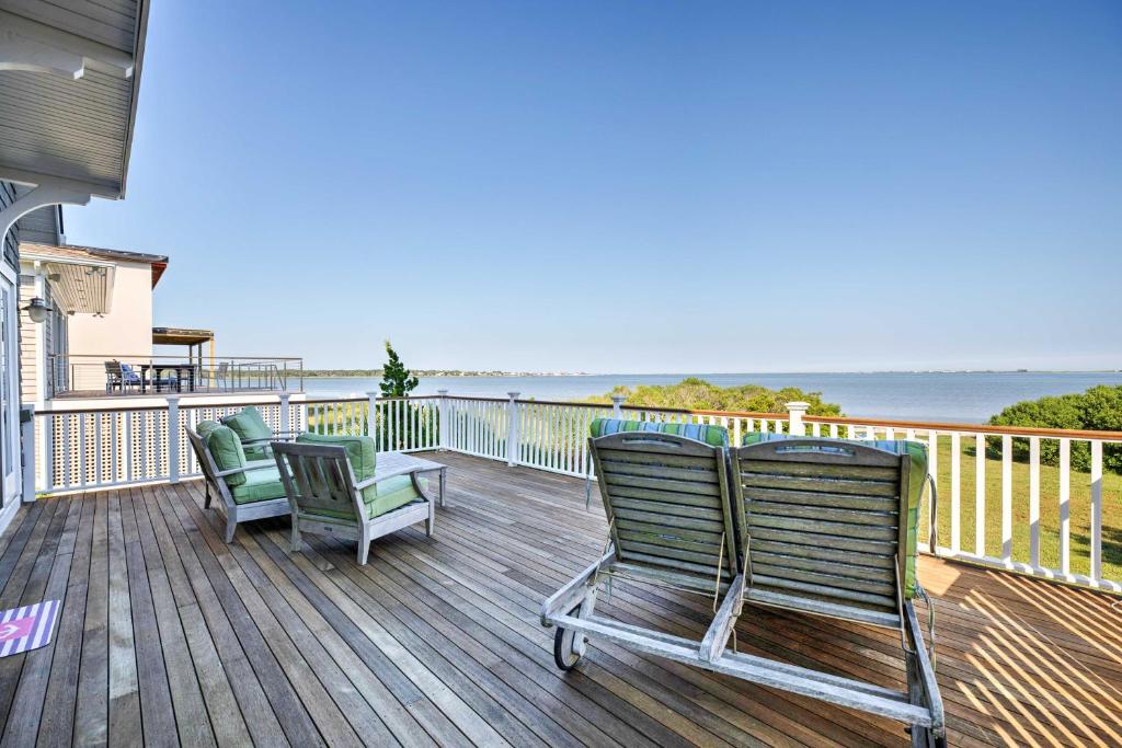 Luxe East Quogue Waterfront Home with Sandy Beach! - main image