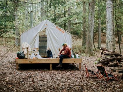 tentrr   Forest with a trout Creek Ellenville