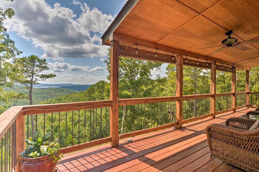 Spacious Log Cabin with Fire Pit and Game Room! - main image