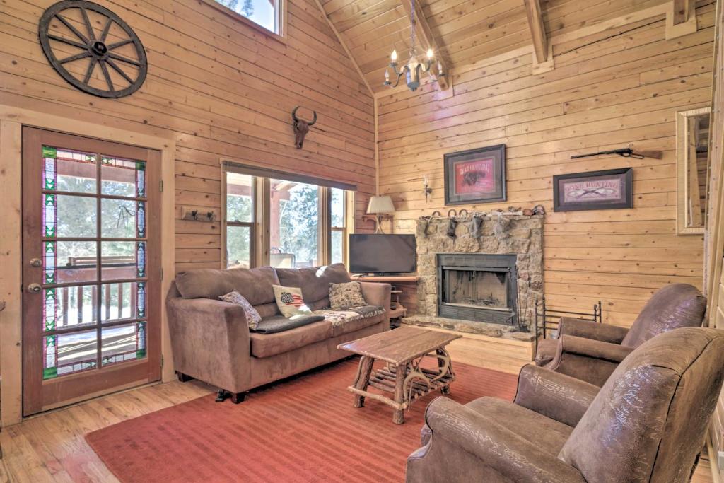 Log Cabin with Mountain Views about 30Mi to Pikes Peak - main image