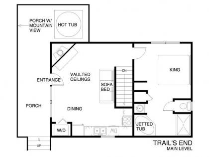 Trail’s End 2 Bedrooms Hot Tub Jetted Tub Gas Fireplace Sleeps 8 - image 3