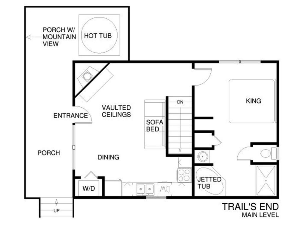 Trail’s End 2 Bedrooms Hot Tub Jetted Tub Gas Fireplace Sleeps 8 - image 3