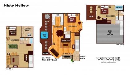 Misty Hollow 3 Bedrooms Hot Tub Pool Table Fireplace Pool Sleeps 10 - image 2