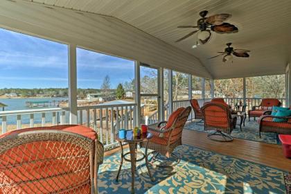 Waterfront Lake martin Home with Porch and Boathouse Jacksons Gap Alabama