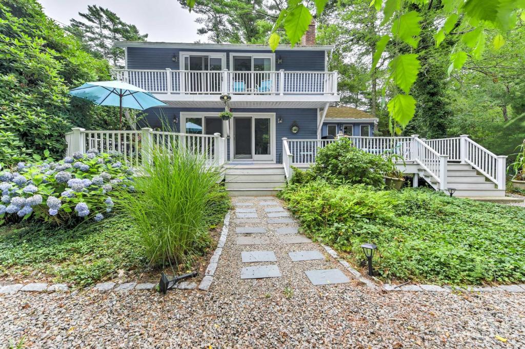 Mashpee House with Wraparound Deck - Walk to Beach! - main image