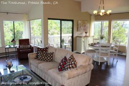 Pebble Beach tree House Views of the Ocean Vaulted Ceilings Close to Everything