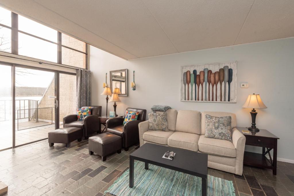 306C - Unique Lakefront One Bedroom Condo with Great Fireplace & Scenic Balcony! - main image