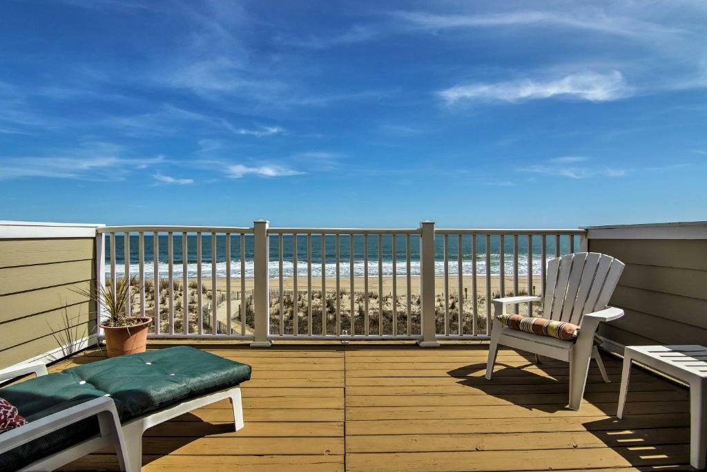 Nautical Beachfront Condo with Deck and Ocean Views! - main image