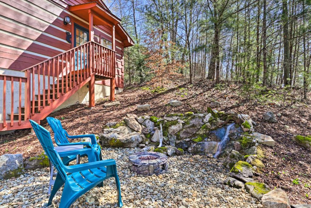 Cabin with Waterfall and Hot Tub 1 Mi to Parkway - main image