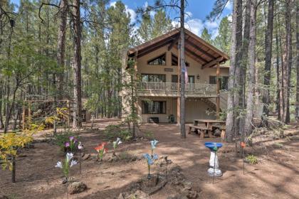 Pinetop Cabin with Deck Fire Pit Game Room and Views