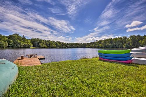 Quiet Pocono Lake House on 1 Wooded Acre with Hot Tub - main image