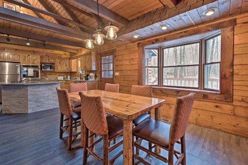 Pocono Log Cabin with Fireplace Fire Pits Amenities - main image