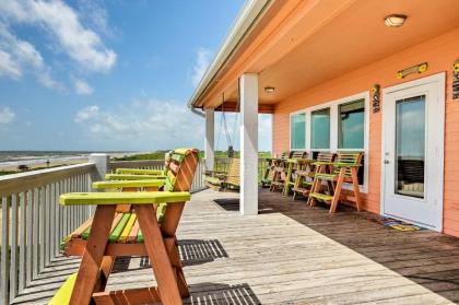 Beachfront Crystal Beach Home with Deck and Patio Port Bolivar Texas