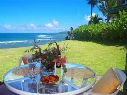 Sealodge J1 ground floor with oceanfront views king bed pool  more Princeville Hawaii