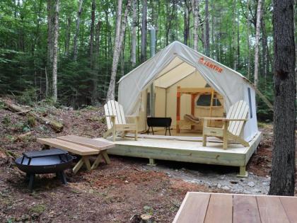 Luxury tents in Rangeley Maine