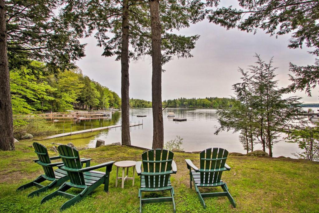 Waterfront Sebago Lake Cottage with Dock and Beach - main image