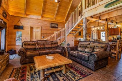 Big Trout Wood Cabin HotTub Grill Game Room Loft - image 2