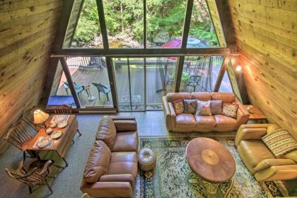 Quiet A-Frame Cabin on Creek with Private Deck!