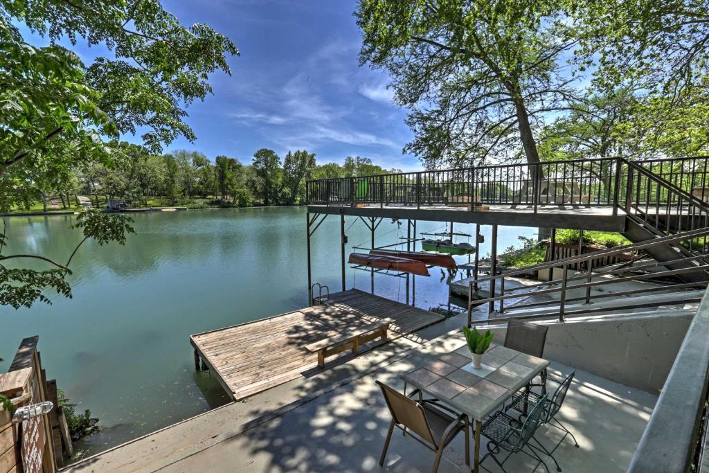 Waterfront Guadalupe River Lodge Home with Dock! - main image