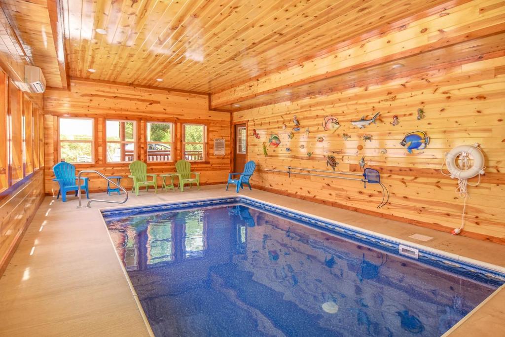 SmokyStays Indoor Pool Cabin - main image