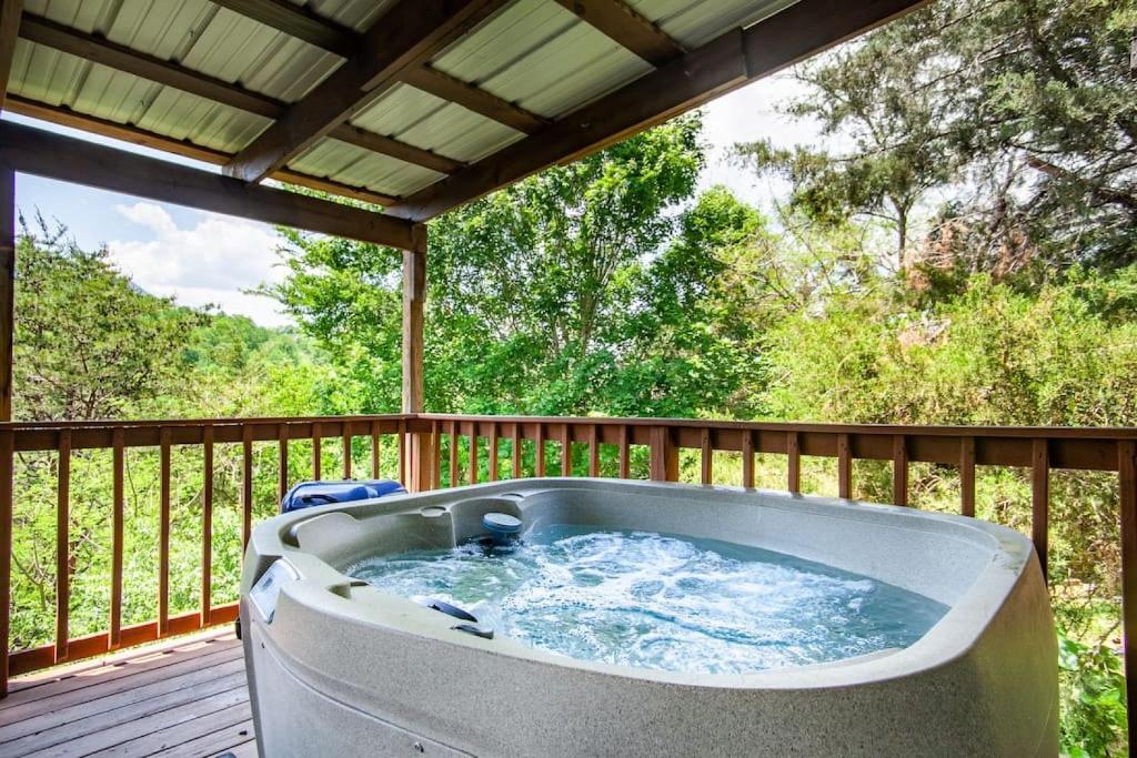 Bear Claw Cove - hot tub jacuzzi fireplace view - image 5