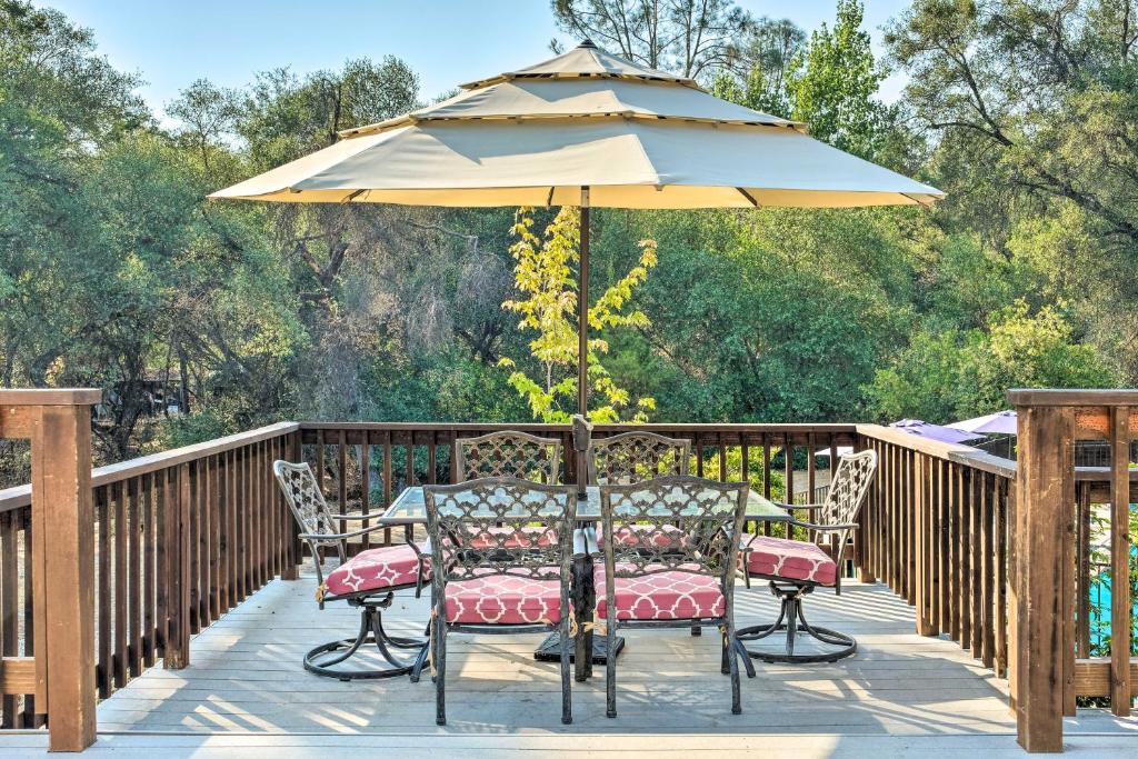 Bright Gold Country Home Pool Deck and Hot Tub! - main image