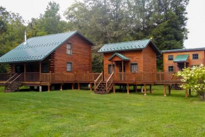 Scenic Log Cabin with Fire Pit and Stocked Creek