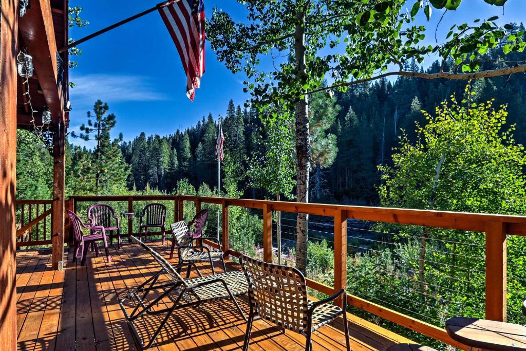 Rustic Riverfront Truckee Cabin with Deck and View! - main image