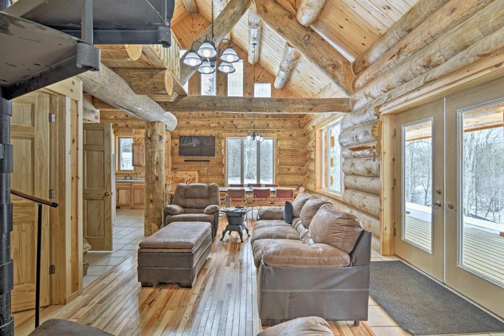 Custom Log Cabin with Deck and 45 Acres by Pine River! - image 3