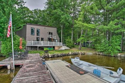 Lakefront Weare House with Private Dock and Fire Pit!